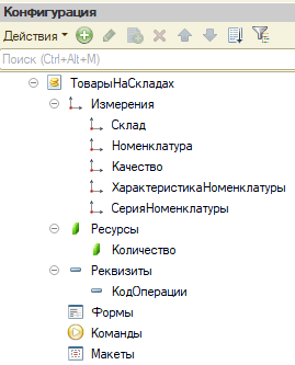 Измерения регистра