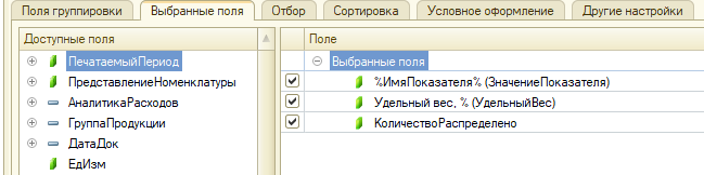 Параметры в представлении