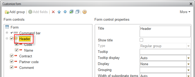 Корректный заголовок при изменении формы